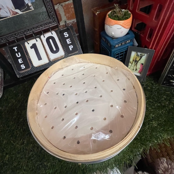 Vonshef Bamboo 2 Tier Steamer With Stainless Steel Rings - Picture 3 of 8